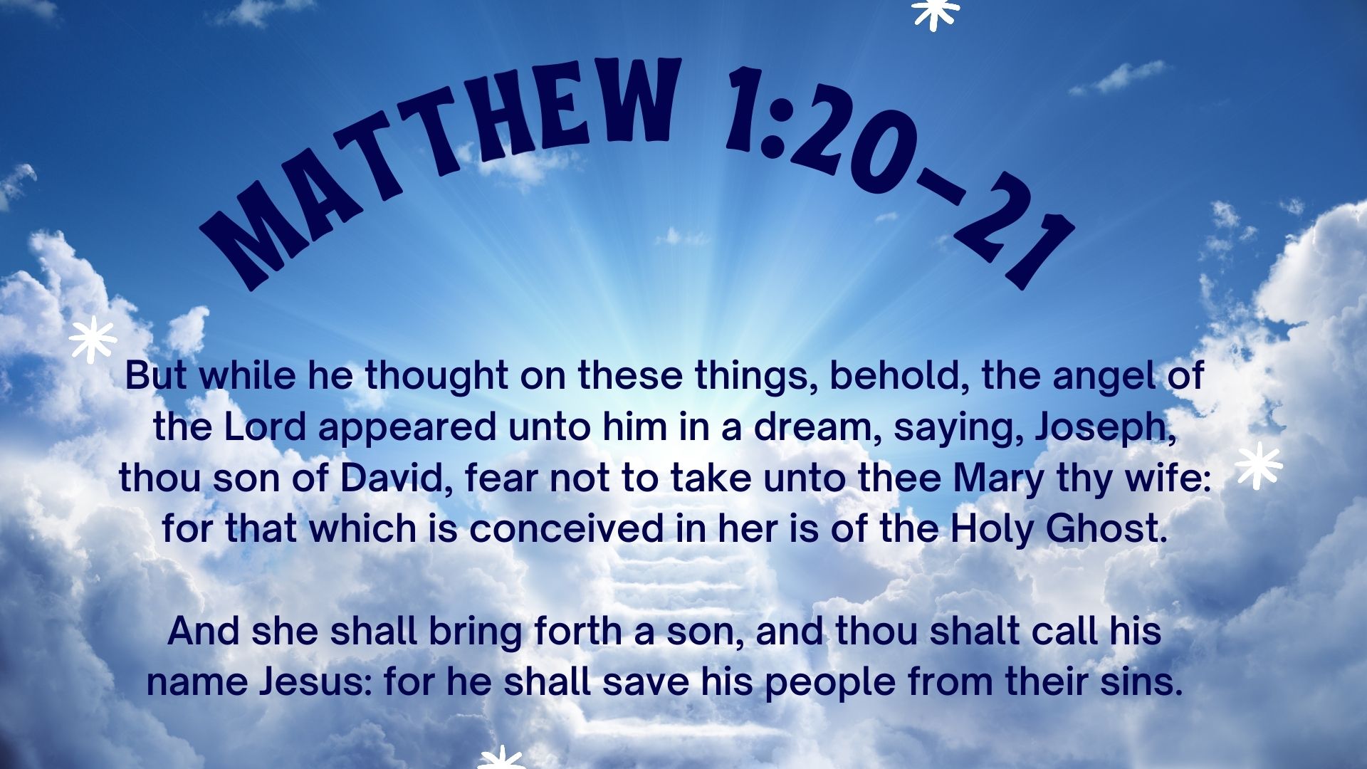 Scripture Song Series – Matthew 1:20-21 KJV – SonLight Education Ministry